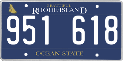 RI license plate 951618
