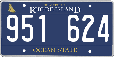 RI license plate 951624