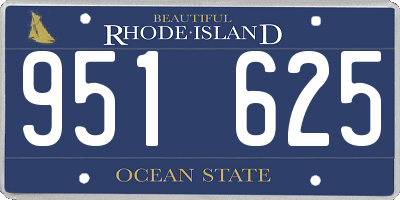 RI license plate 951625
