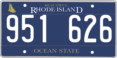 RI license plate 951626