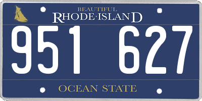 RI license plate 951627