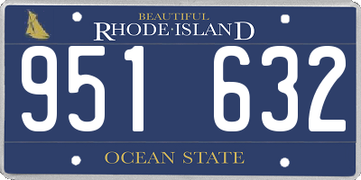 RI license plate 951632