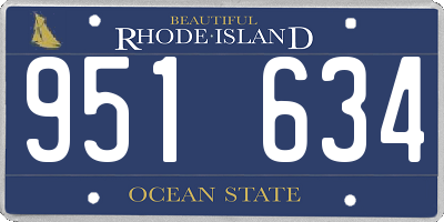 RI license plate 951634