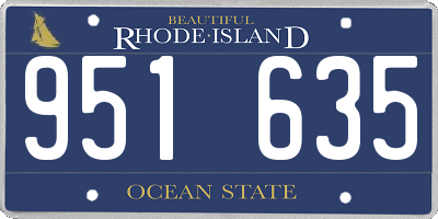 RI license plate 951635