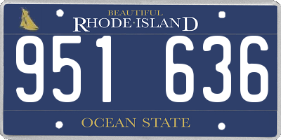 RI license plate 951636