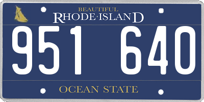RI license plate 951640