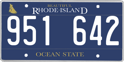 RI license plate 951642