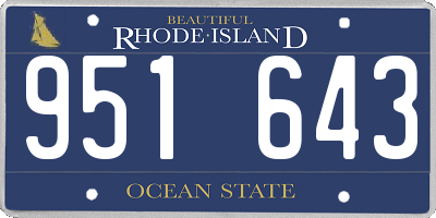 RI license plate 951643
