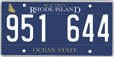 RI license plate 951644
