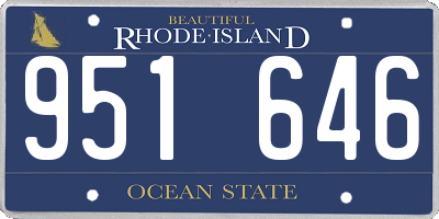 RI license plate 951646