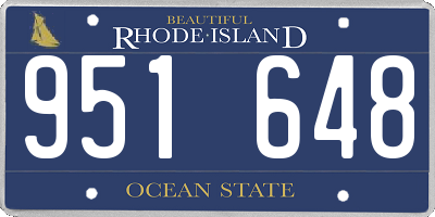 RI license plate 951648