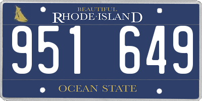RI license plate 951649
