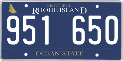 RI license plate 951650