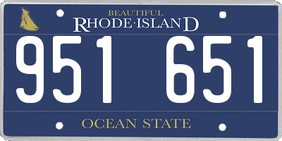 RI license plate 951651