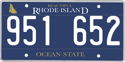 RI license plate 951652