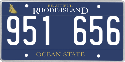 RI license plate 951656