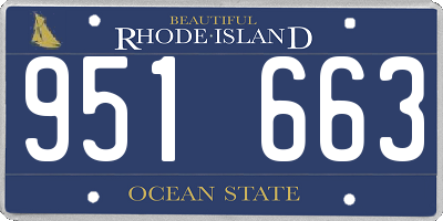 RI license plate 951663