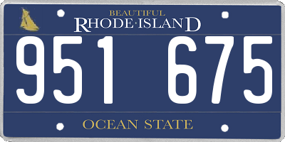 RI license plate 951675