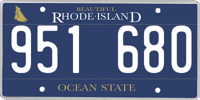 RI license plate 951680