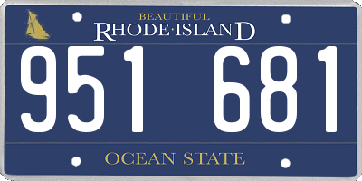 RI license plate 951681