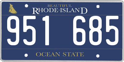 RI license plate 951685