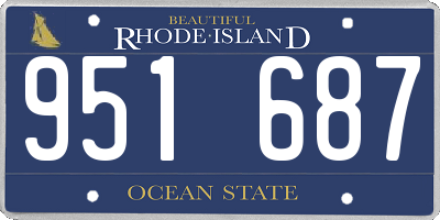 RI license plate 951687