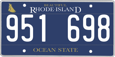 RI license plate 951698