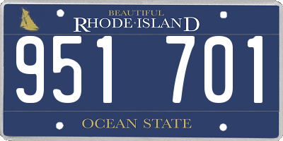 RI license plate 951701