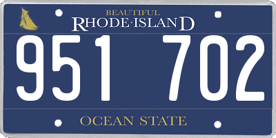 RI license plate 951702