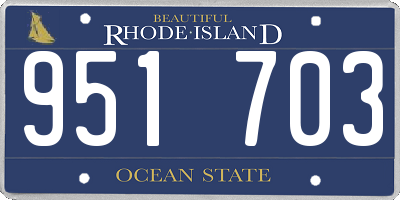 RI license plate 951703