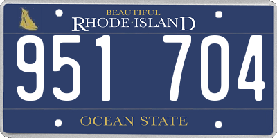 RI license plate 951704