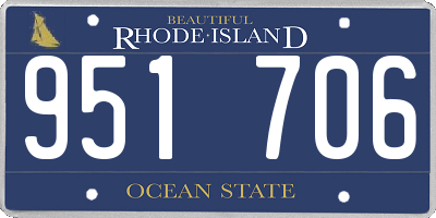 RI license plate 951706