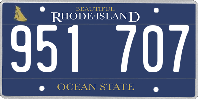 RI license plate 951707