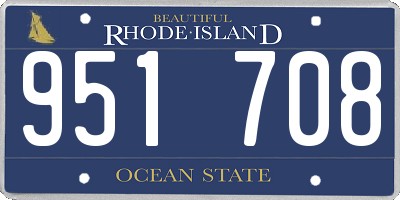 RI license plate 951708