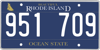 RI license plate 951709