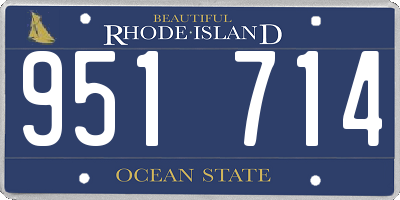 RI license plate 951714