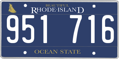 RI license plate 951716