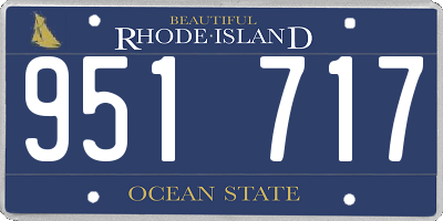 RI license plate 951717