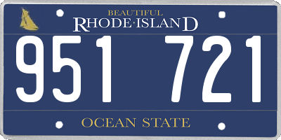 RI license plate 951721