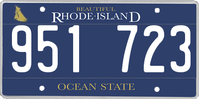 RI license plate 951723