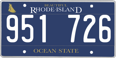 RI license plate 951726