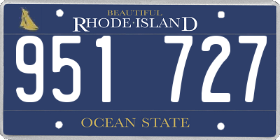 RI license plate 951727