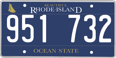 RI license plate 951732