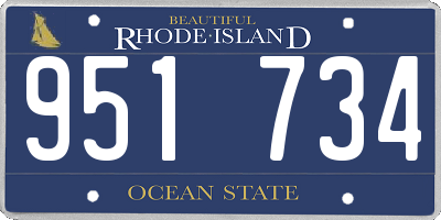 RI license plate 951734