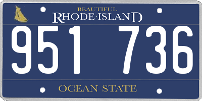 RI license plate 951736