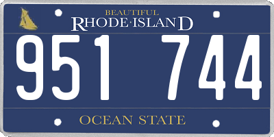 RI license plate 951744