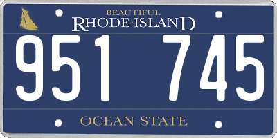 RI license plate 951745