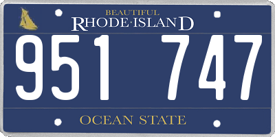 RI license plate 951747