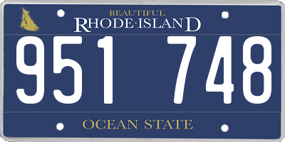 RI license plate 951748