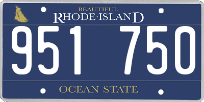 RI license plate 951750
